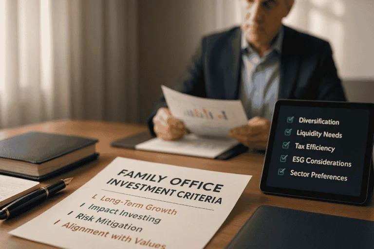 Understanding the Investment Criteria of Family Offices: What They Look For