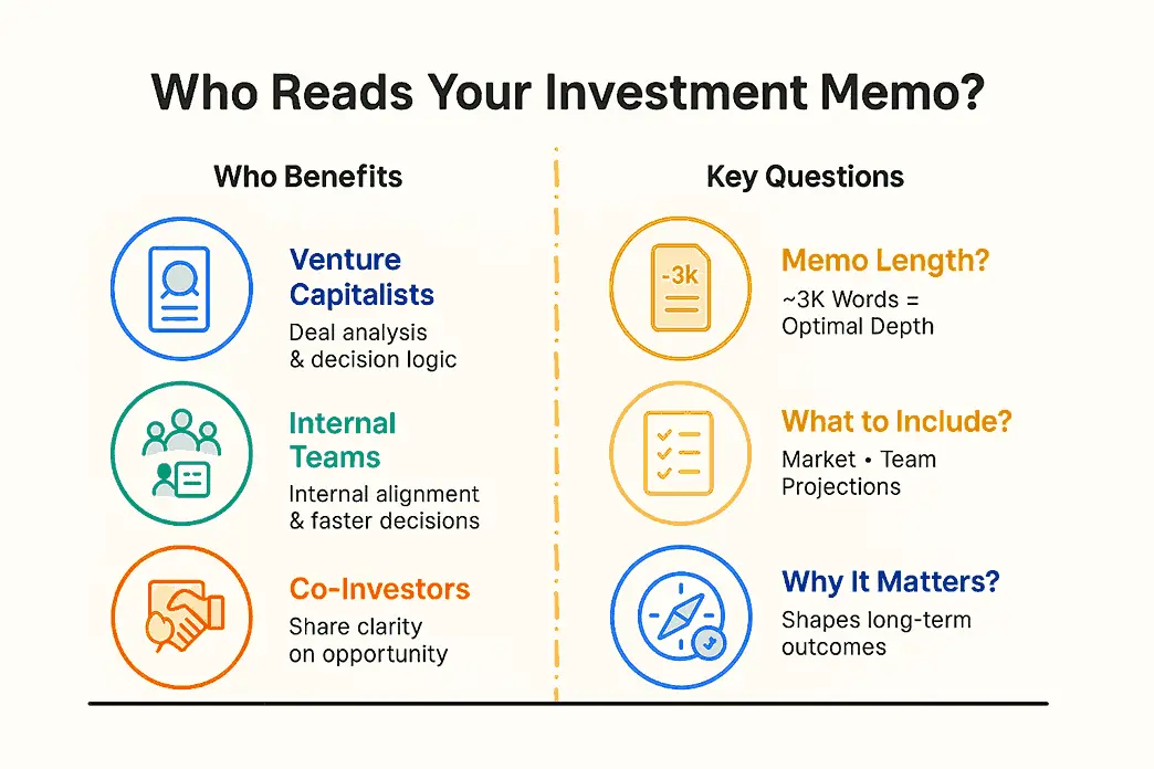 Diagram of VC investment memo structure