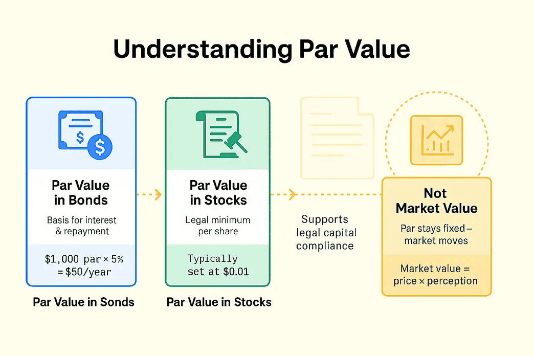 Sample stock certificate highlighting a $0.01 par value