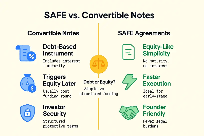 safe vs convertible notes