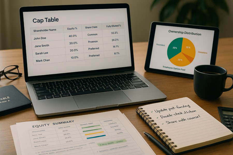 Cap Table Management: Tracking Your Startup’s Equity Ownership