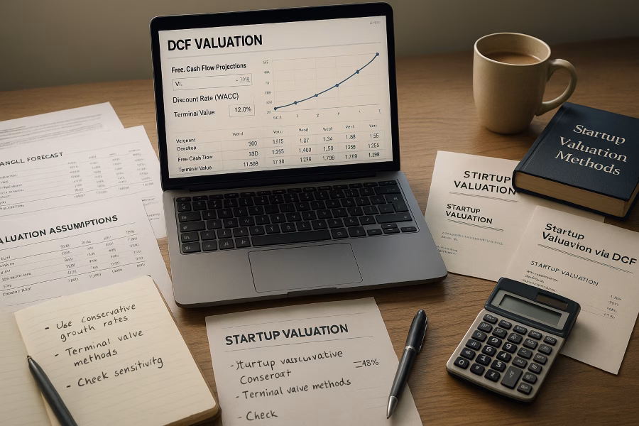 dcf analysis startup valuation