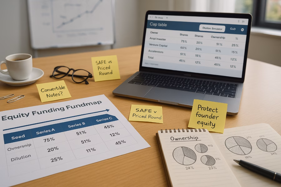 Equity Funding for Startups: Sources, Rounds & Dilution Basics