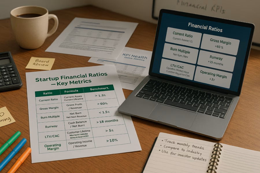 Financial Ratios Cheat Sheet: Key Metrics for Startup Health