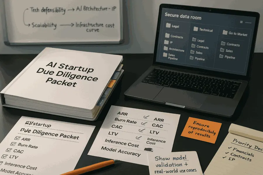 Key Documents & Metrics Investors Expect in AI Startup Due Diligence