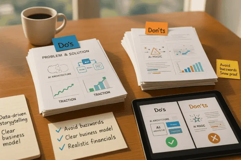 A Founder’s Playbook for AI Pitch Deck Dos and Donts