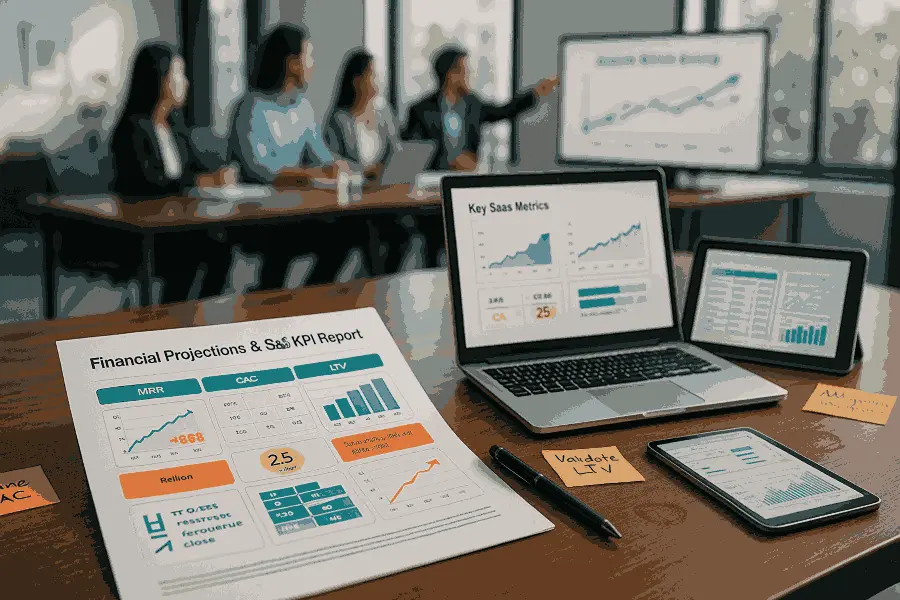 Financial Projections & SaaS KPIs (MRR, CAC, LTV) Investors Expect