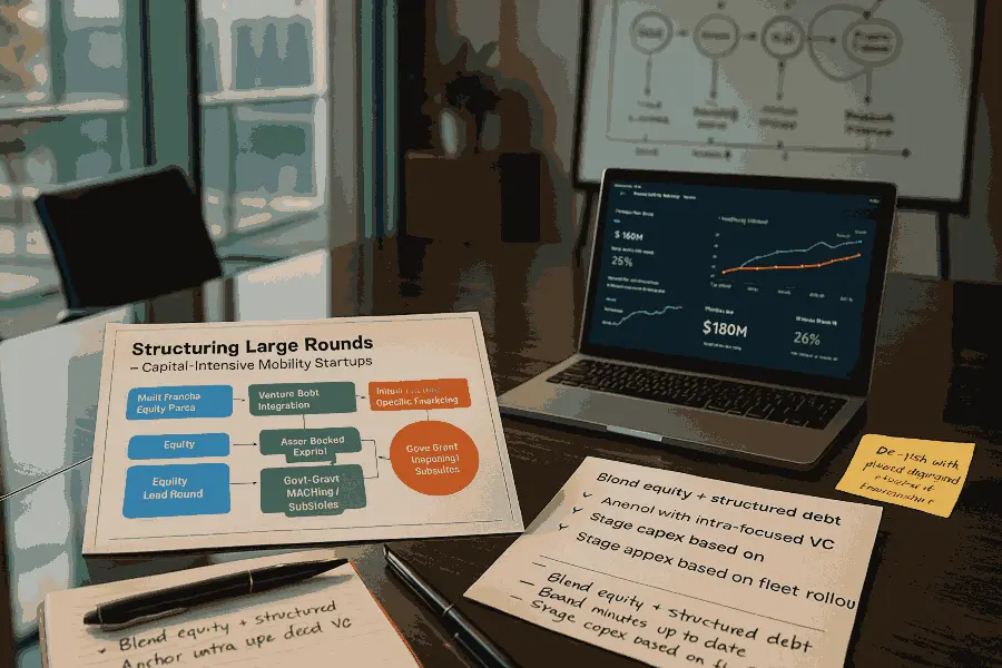 Structuring Large Rounds for Capital-Intensive Mobility Startups