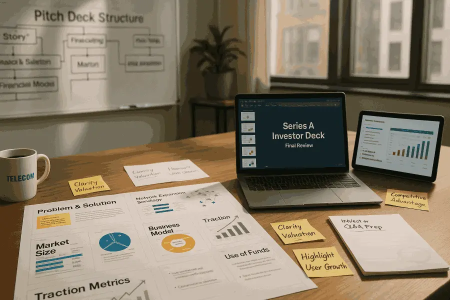 Series A Pitch Deck Essentials for Telecom Companies