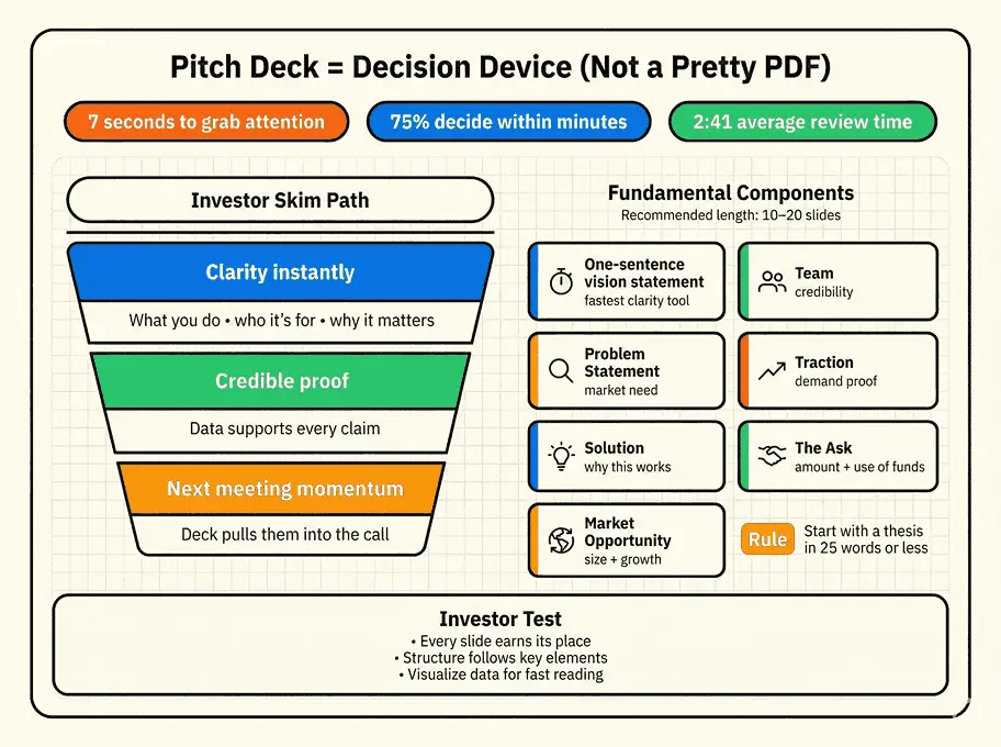Essential elements of a pitch deck