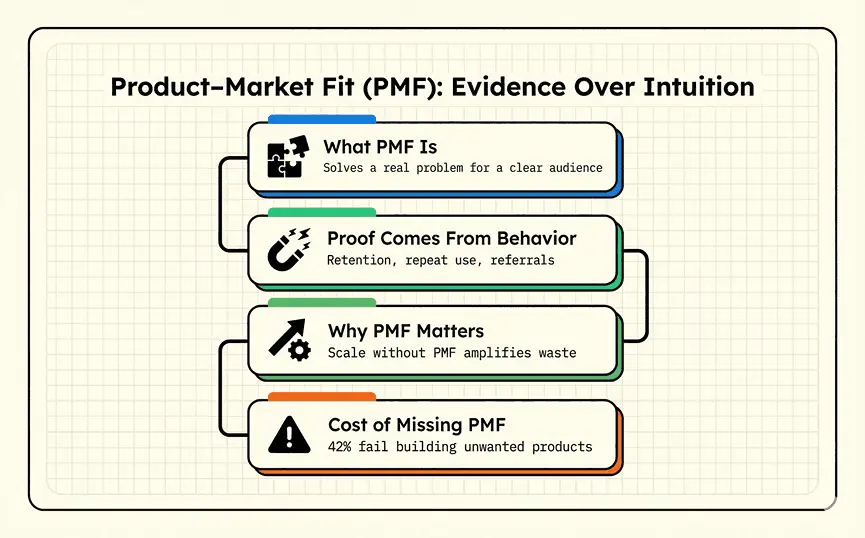 This image describes what exactly is Product market fit