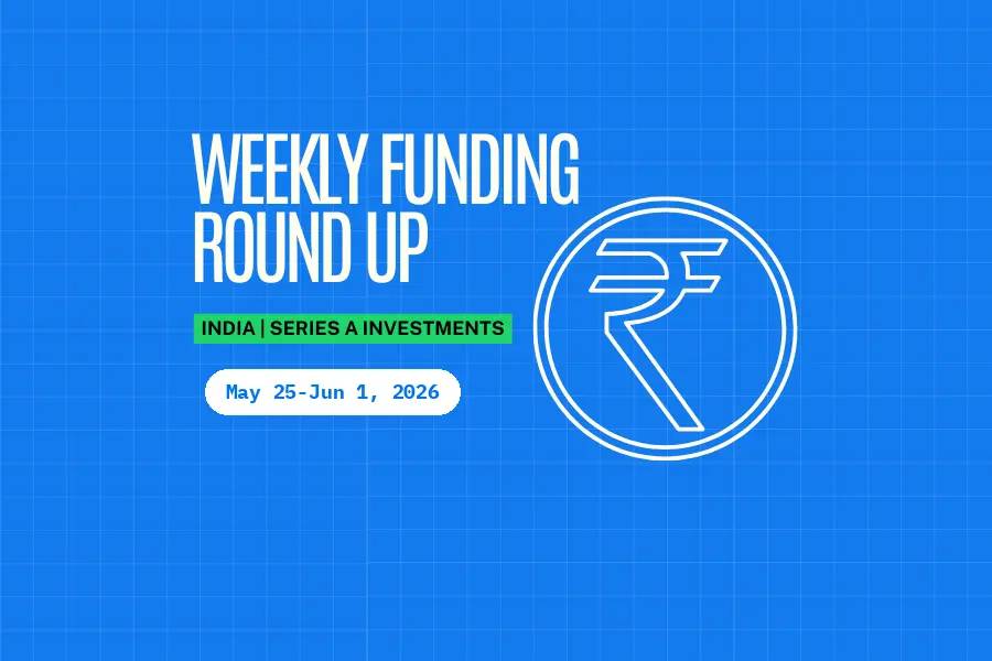 India Series A Weekly Funding Roundup (May 25-Jun 1, 2026): $37.5M Raised Across 4 Deals