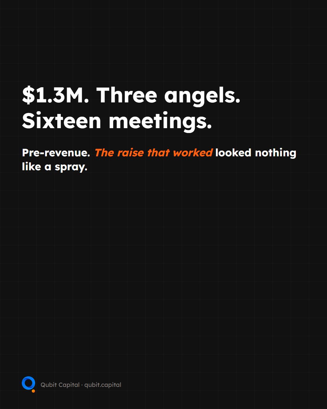 Here's what nobody tells you about early raises. The ones that actually close…