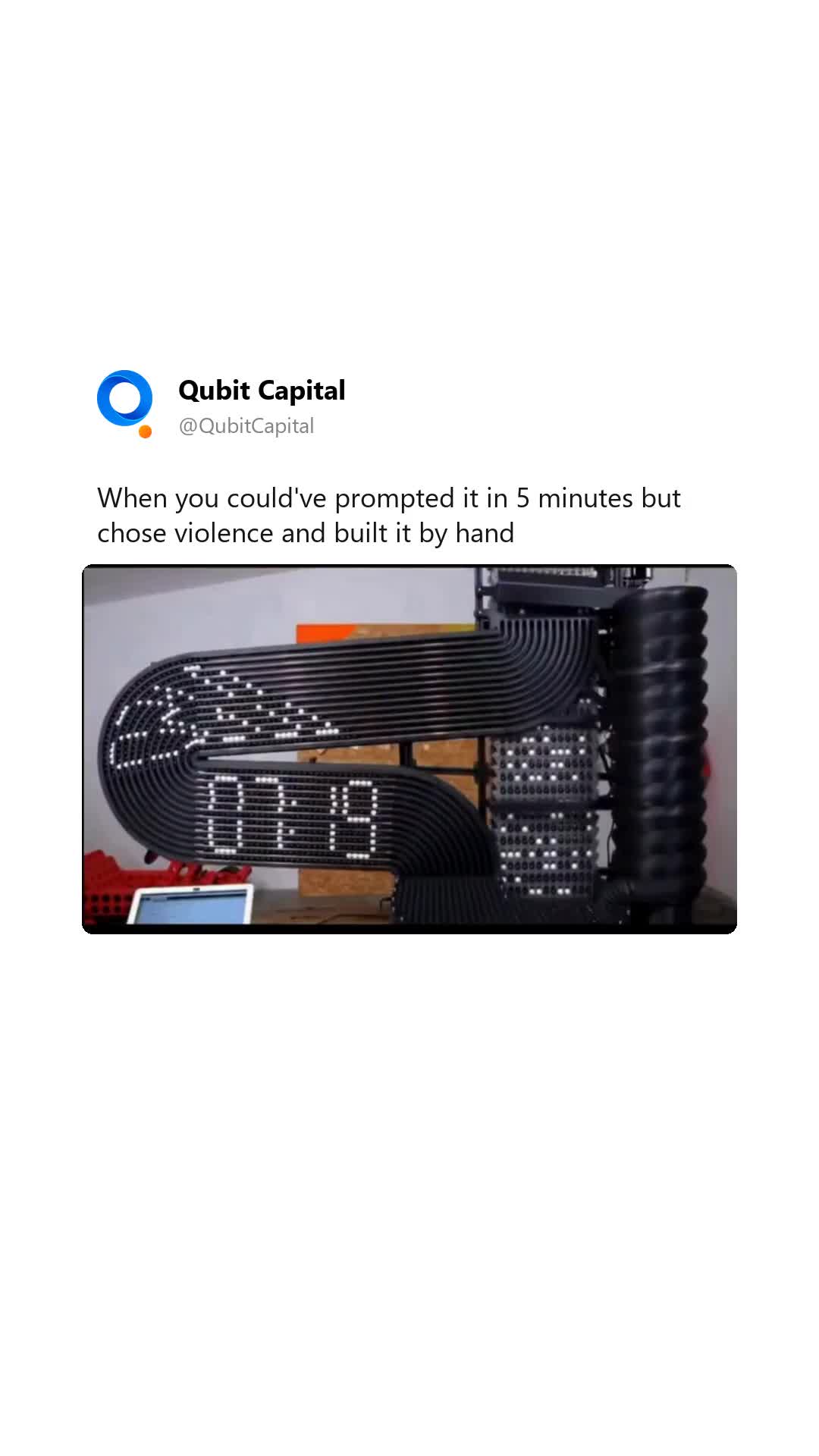 Somebody built the entire thing by hand when software would have done it in an…